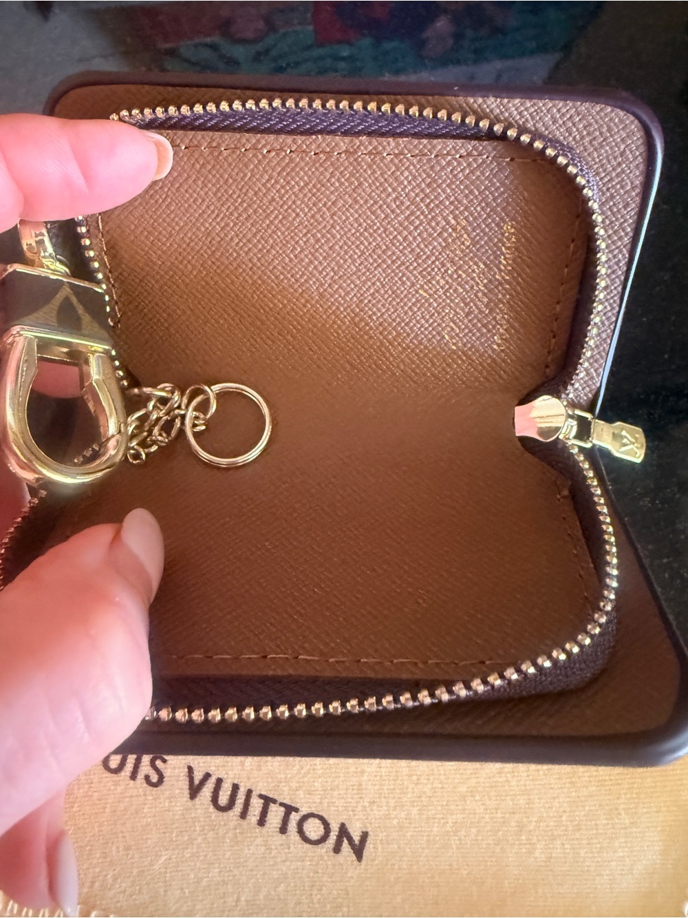 Indpited Brown Monogram Key holder with Gold Hardware - Picture 6 of 7